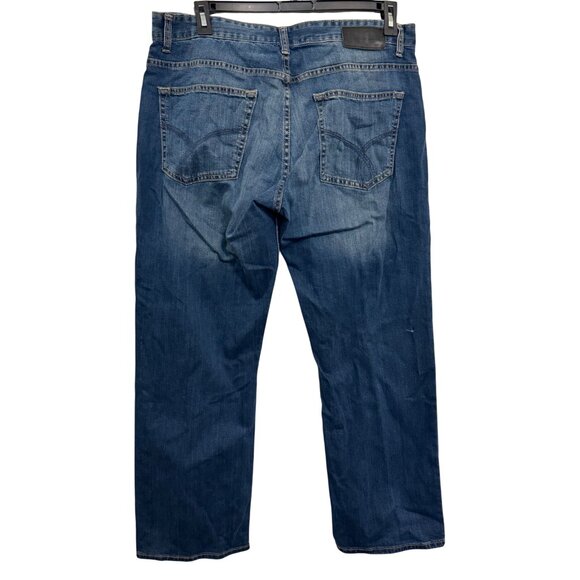 Calvin Klein Jeans Mens Straight Leg Denim Blue W36 L30 Stretch Cotton Blend Cas - Picture 2 of 9